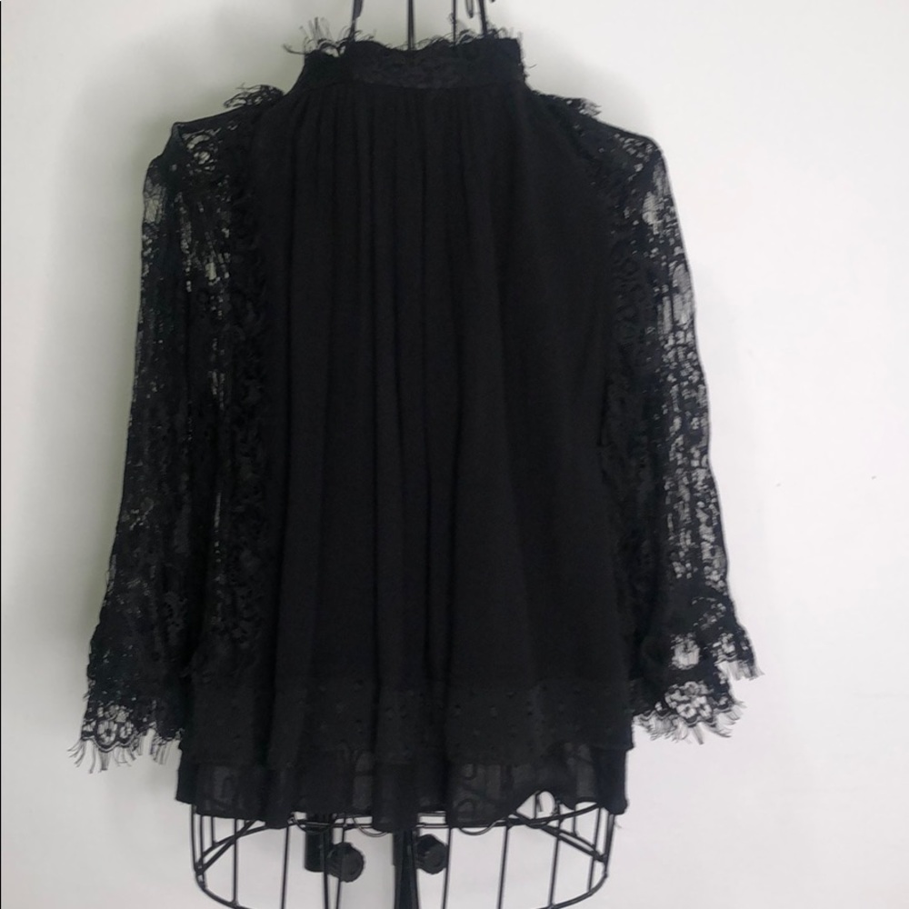 Black eyelash blouse